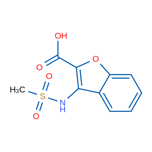3-(Methylsulfonamido)benzofuran-2-carboxylic acid 1g