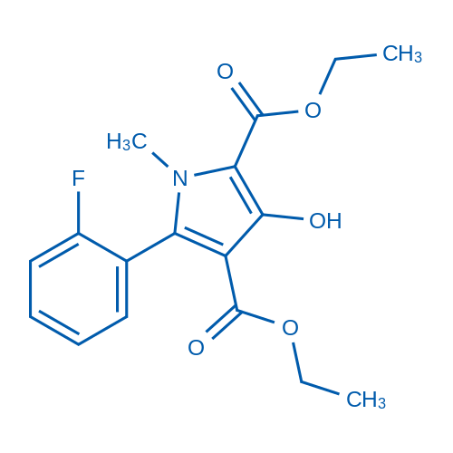 Diethyl 5-(2-fluorophenyl)-3-hydroxy-1-methyl-1H-pyrrole-2,4-dicarboxylate 1g
