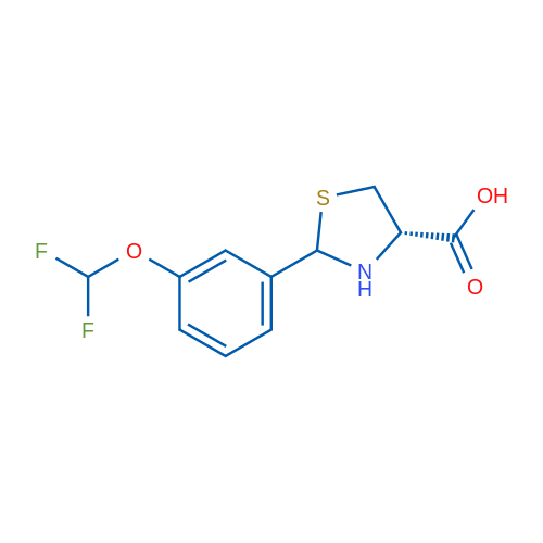 (4S)-2-(3-(Difluoromethoxy)phenyl)thiazolidine-4-carboxylic acid 1g