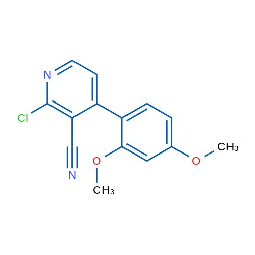 2-Chloro-4-(2,4-dimethoxyphenyl)nicotinonitrile 1g