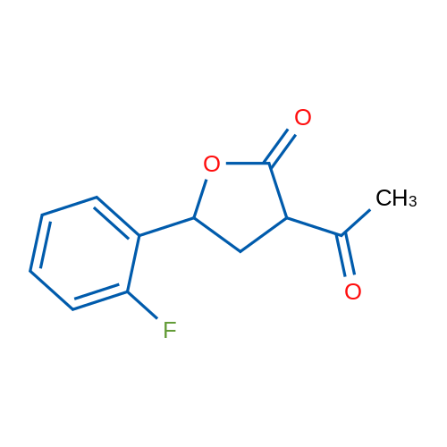 3-Acetyl-5-(2-fluorophenyl)dihydrofuran-2(3H)-one 1g