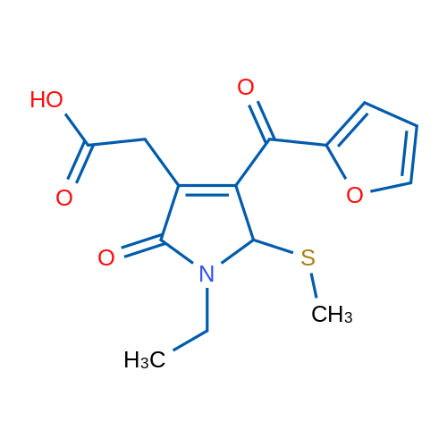 2-(1-Ethyl-4-(furan-2-carbonyl)-5-(methylthio)-2-oxo-2,5-dihydro-1H-pyrrol-3-yl)acetic acid 1g