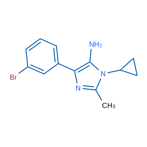 4-(3-Bromophenyl)-1-cyclopropyl-2-methyl-1H-imidazol-5-amine 1g