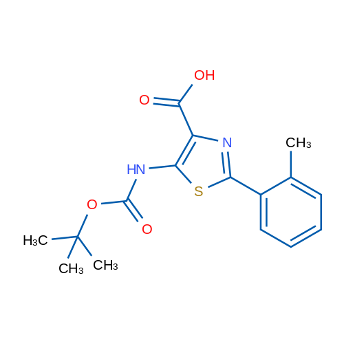 5-((tert-Butoxycarbonyl)amino)-2-(o-tolyl)thiazole-4-carboxylic acid 1g