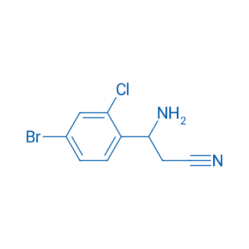 3-AMINO-3-(4-BROMO-2-CHLOROPHENYL)PROPANENITRILE 250mg