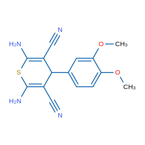2,6-Diamino-4-(3,4-dimethoxyphenyl)-4H-thiopyran-3,5-dicarbonitrile 1g