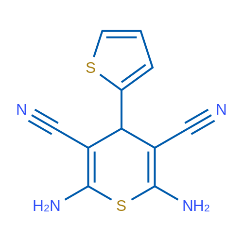2,6-Diamino-4-(thiophen-2-yl)-4H-thiopyran-3,5-dicarbonitrile 1g