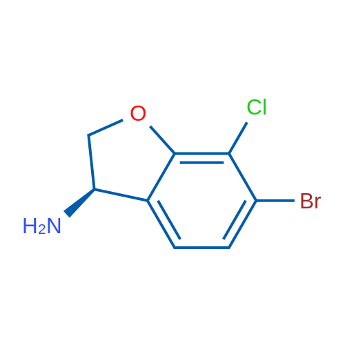 (R)-6-Bromo-7-chloro-2,3-dihydrobenzofuran-3-amine 250mg