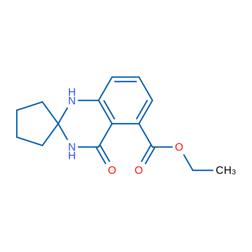 Ethyl 4'-oxo-3',4'-dihydro-1'H-spiro[cyclopentane-1,2'-quinazoline]-5'-carboxylate 250mg