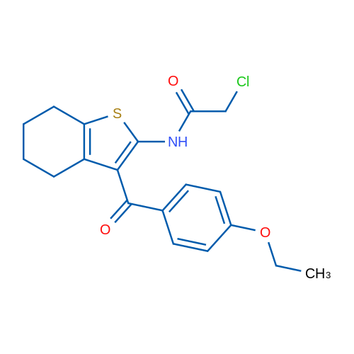 2-Chloro-N-(3-(4-ethoxybenzoyl)-4,5,6,7-tetrahydrobenzo[b]thiophen-2-yl)acetamide 1g