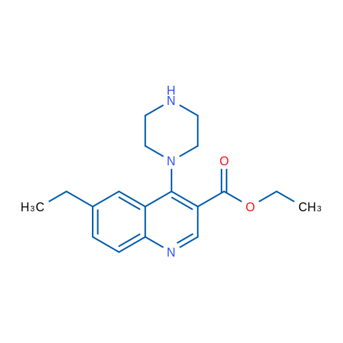 Ethyl 6-ethyl-4-(piperazin-1-yl)quinoline-3-carboxylate 1g