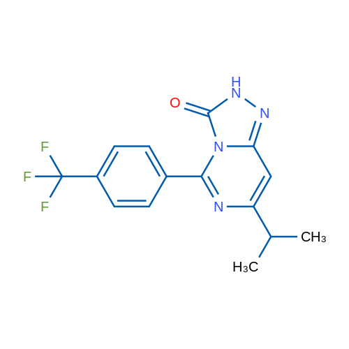 7-Isopropyl-5-(4-(trifluoromethyl)phenyl)-[1,2,4]triazolo[4,3-c]pyrimidin-3(2H)-one 1g