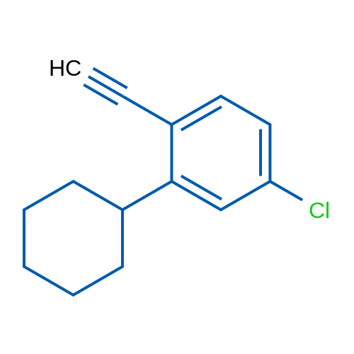 4-Chloro-2-cyclohexyl-1-ethynylbenzene 1g