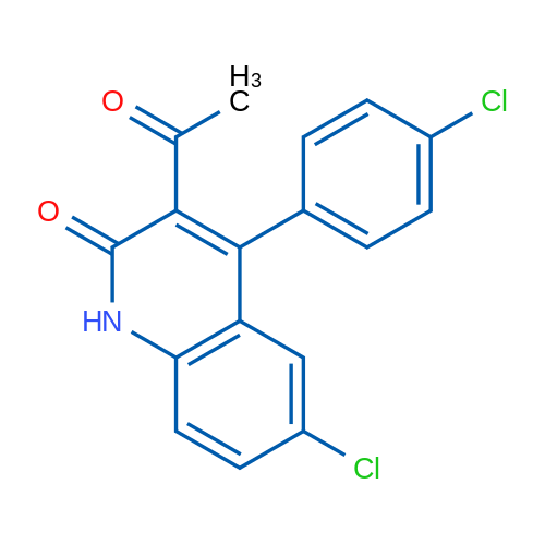 3-acetyl-6-chloro-4-(4-chlorophenyl)quinolin-2(1H)-one 10g