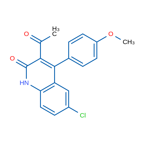3-acetyl-6-chloro-4-(4-methoxyphenyl)quinolin-2(1H)-one 1g
