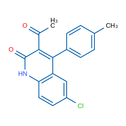 3-acetyl-6-chloro-4-(4-methylphenyl)quinolin-2(1H)-one 250mg