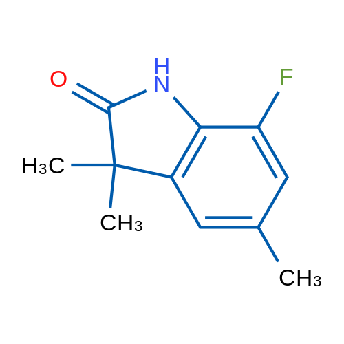 7-Fluoro-3,3,5-trimethyl-1,3-dihydro-indol-2-one 1g