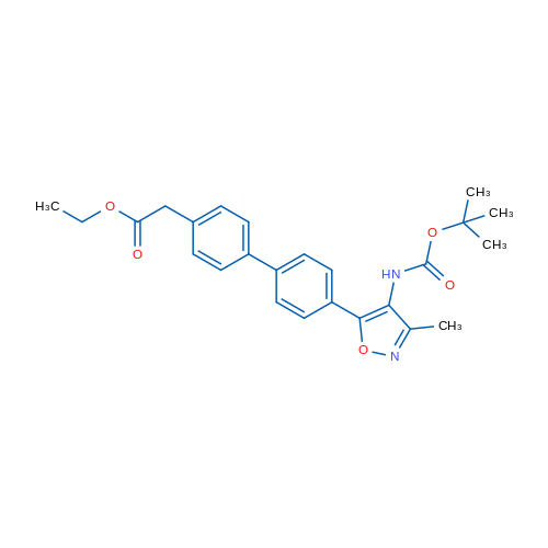 Ethyl 2-(4'-(4-((tert-butoxycarbonyl)amino)-3-methylisoxazol-5-yl)-[1,1'-biphenyl]-4-yl)acetate 5g