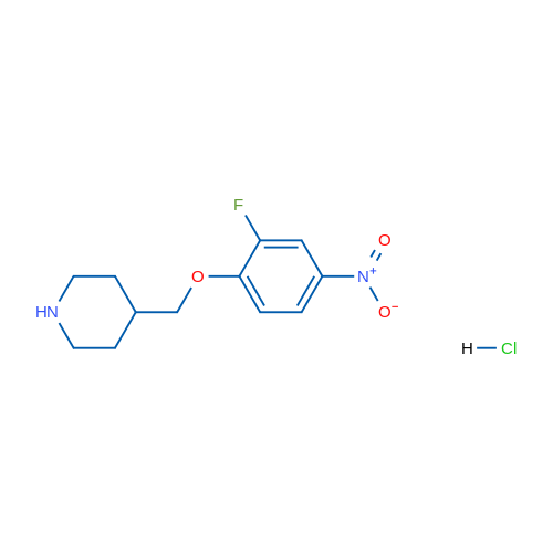 4-((2-Fluoro-4-nitrophenoxy)methyl)piperidine hydrochloride 1g