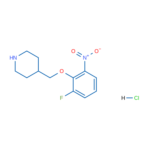 4-((2-Fluoro-6-nitrophenoxy)methyl)piperidine hydrochloride 1g
