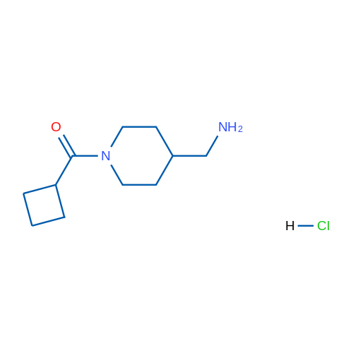 (4-(Aminomethyl)piperidin-1-yl)(cyclobutyl)methanone hydrochloride 1g