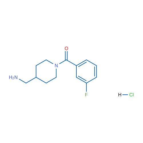 (4-(Aminomethyl)piperidin-1-yl)(3-fluorophenyl)methanone hydrochloride 1g