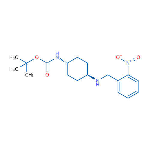 tert-Butyl (trans-4-((2-nitrobenzyl)amino)cyclohexyl)carbamate 1g