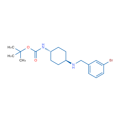tert-Butyl (trans-4-((3-bromobenzyl)amino)cyclohexyl)carbamate 1g