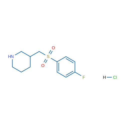 3-(((4-Fluorophenyl)sulfonyl)methyl)piperidine hydrochloride 5g