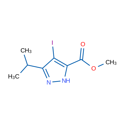 Methyl 4-iodo-3-isopropyl-1H-pyrazole-5-carboxylate 1g