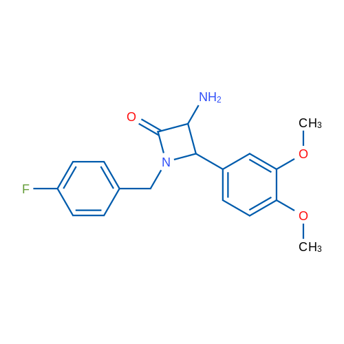 3-Amino-4-(3,4-dimethoxyphenyl)-1-(4-fluorobenzyl)azetidin-2-one 1g