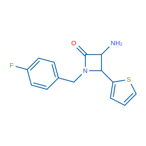 3-Amino-1-(4-fluorobenzyl)-4-(thiophen-2-yl)azetidin-2-one 1g