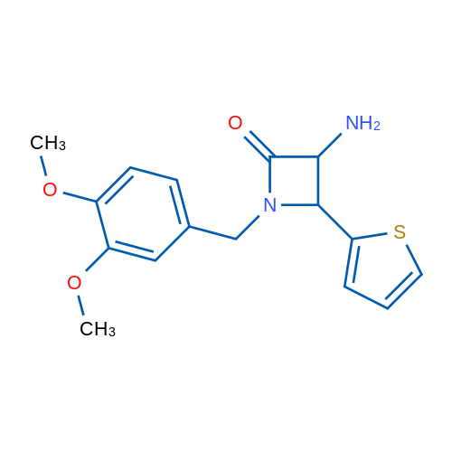 3-Amino-1-(3,4-dimethoxybenzyl)-4-(thiophen-2-yl)azetidin-2-one 1g
