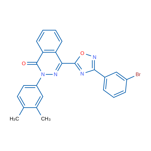 4-[3-(3-Bromophenyl)-1,2,4-oxadiazol-5-yl]-2-(3,4-dimethylphenyl)-1,2-dihydrophthalazin-1-one 1g