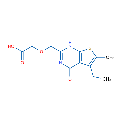 2-({5-ethyl-6-methyl-4-oxo-1H,4H-thieno[2,3-d]pyrimidin-2-yl}methoxy)acetic acid 1g