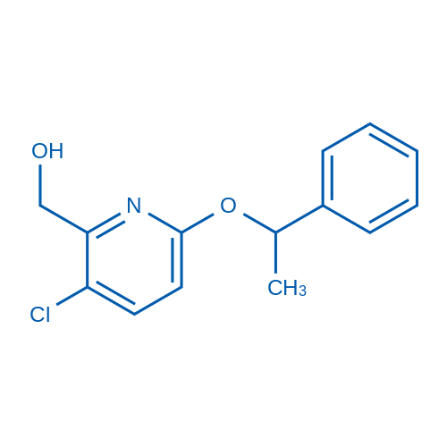 [3-Chloro-6-(1-phenylethoxy)pyridin-2-yl]methanol 50mg