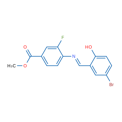 Methyl 4-[(E)-[(5-bromo-2-hydroxyphenyl)methylidene]amino]-3-fluorobenzoate 5g