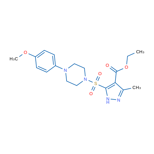 Ethyl 5-{[4-(4-methoxyphenyl)piperazin-1-yl]sulfonyl}-3-methyl-1H-pyrazole-4-carboxylate 1g