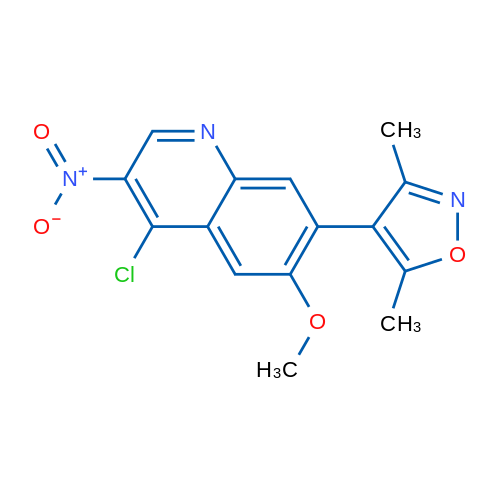 4-(4-Chloro-6-methoxy-3-nitroquinolin-7-yl)-3,5-dimethylisoxazole 250mg