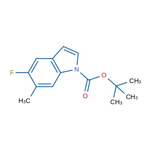 tert-Butyl 5-fluoro-6-methyl-1H-indole-1-carboxylate 1g