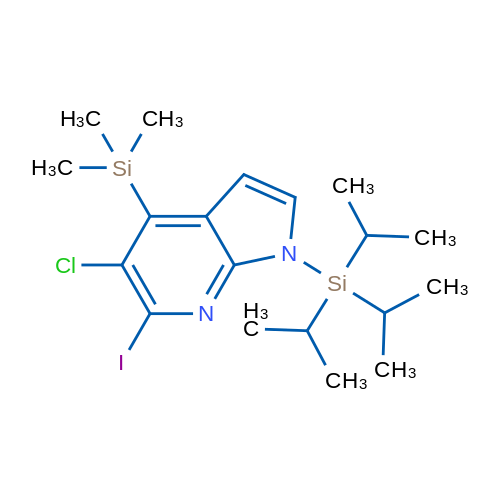 5-CHloro-6-iodo-1-(triisopropylsilyl)-4-(trimethylsilyl)-1h-pyrrolo[2,3-b]pyridine 1g