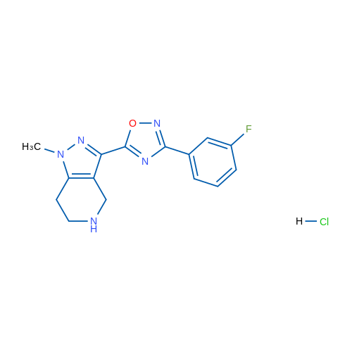 3-(3-Fluorophenyl)-5-(1-methyl-4,5,6,7-tetrahydro-1H-pyrazolo[4,3-c]pyridin-3-yl)-1,2,4-oxadiazole hydrochloride 5g