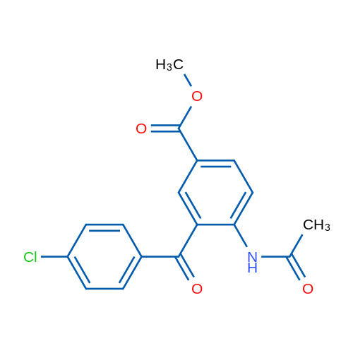 Methyl 4-acetamido-3-(4-chlorobenzoyl)benzoate 1g