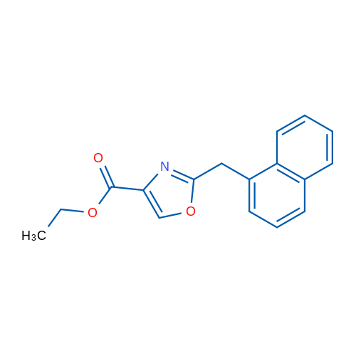 Ethyl 2-(naphthalen-1-ylmethyl)oxazole-4-carboxylate 250mg