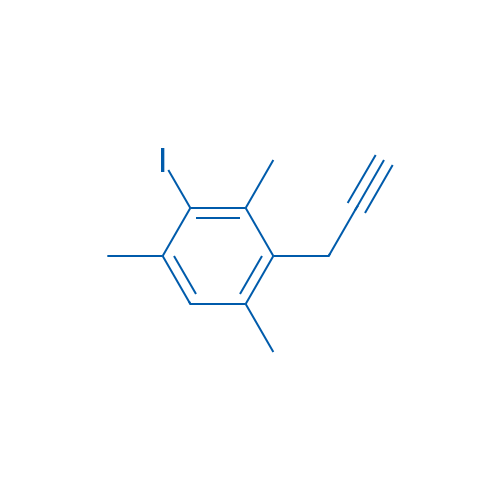 2-Iodo-1,3,5-trimethyl-4-(prop-2-yn-1-yl)benzene 1g
