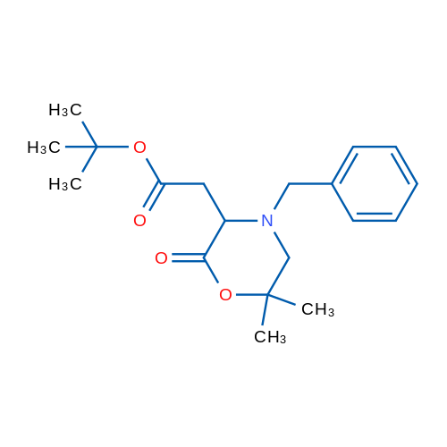 tert-Butyl 2-(4-benzyl-6,6-dimethyl-2-oxomorpholin-3-yl)acetate 1g