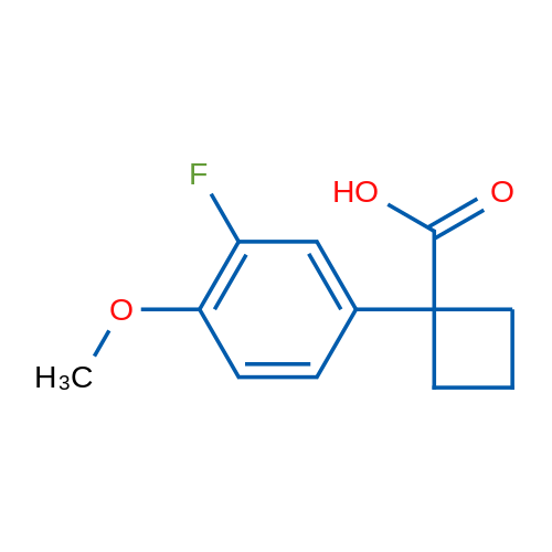 1-(3-Fluoro-4-methoxyphenyl)cyclobutane-1-carboxylic acid 250mg