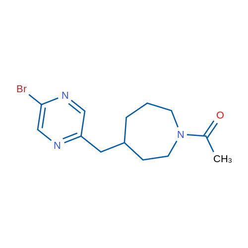 1-(4-((5-Bromopyrazin-2-yl)methyl)azepan-1-yl)ethanone 1g