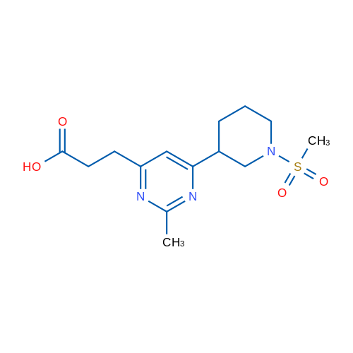 3-(2-Methyl-6-(1-(methylsulfonyl)piperidin-3-yl)pyrimidin-4-yl)propanoic acid 1g