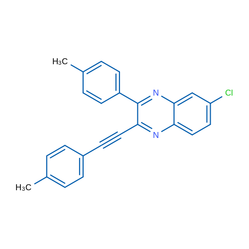 6-Chloro-3-(p-tolyl)-2-(p-tolylethynyl)quinoxaline 1g